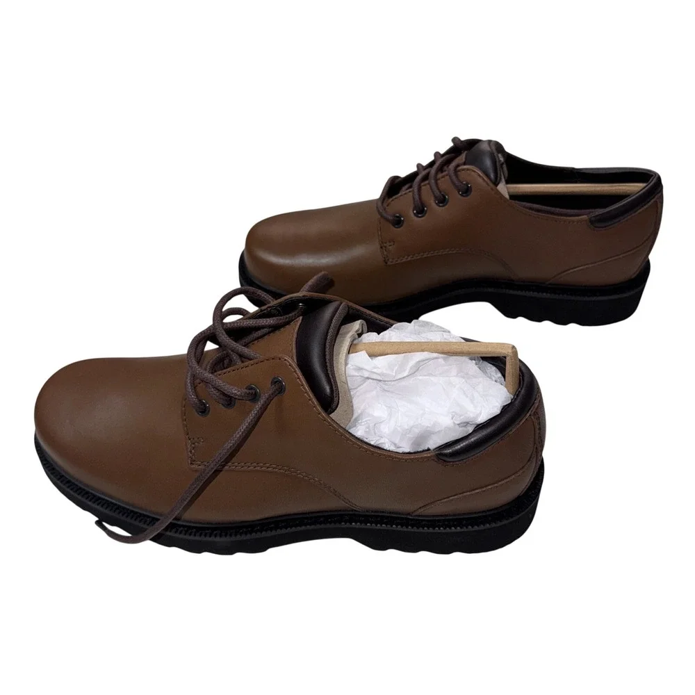 Rockport Men 8M Northfield Waterproof Leather Walking Dress Shoes Casual Lug Low